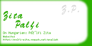 zita palfi business card